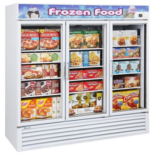 Turbo Air Swing Three Glass Door Freezer in White TGF-72F-N