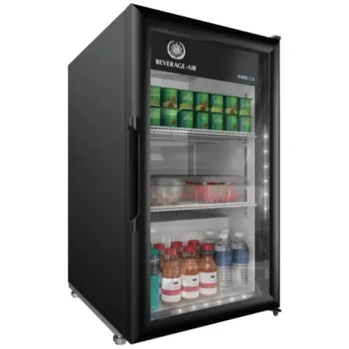 Beverage Air MT06-1H6B 21 14 Inch Black Countertop Hinged Single Glass Door Merchandiser