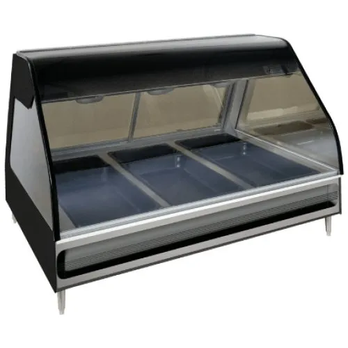 Alto-Shaam ED2-48 Black Countertop Curved Glass Heated Display Case