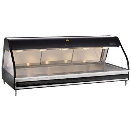 Alto-Shaam ED2-72 Black Countertop Curved Glass Heated Display Case